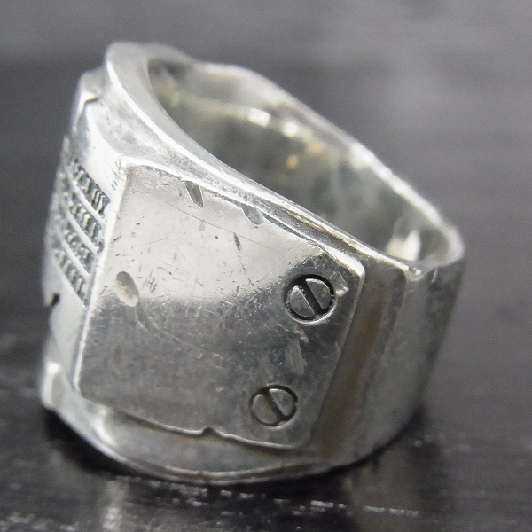 実際に弊社で買取させて頂いたDr MONROE/ドクターモンロー メッセージスカルリング FC-246-SV 18.5～19.5号の画像 4枚目