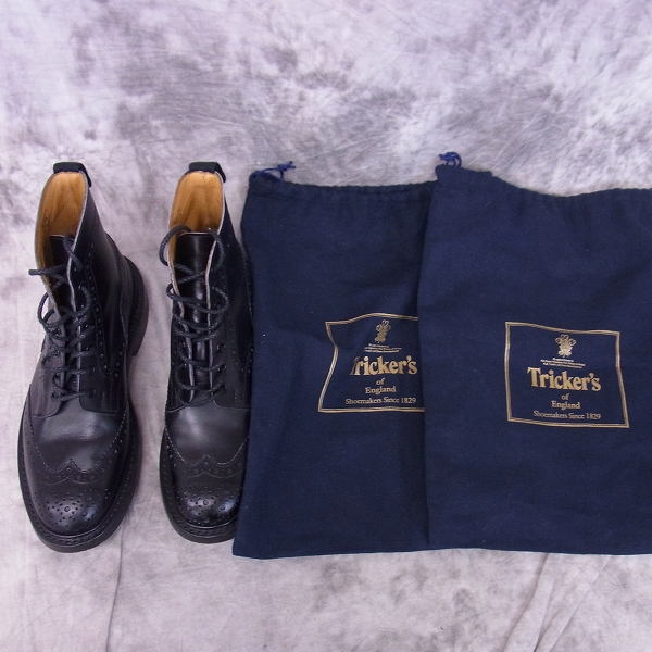 実際に弊社で買取させて頂いたTrickers/トリッカーズ カントリーブーツ/ウィングチップブーツ/M2508/7.5の画像 9枚目