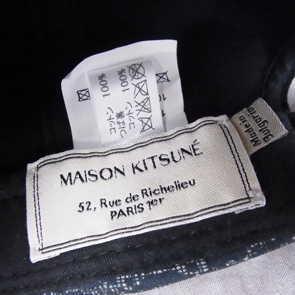 実際に弊社で買取させて頂いたMAISON KITSUNE/メゾンキツネ 総柄 コットンキャップ の画像 5枚目