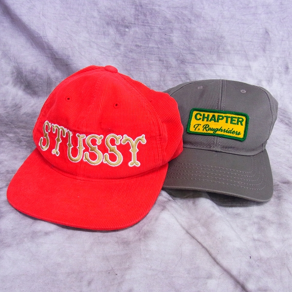 実際に弊社で買取させて頂いたSTUSSY/ステューシー RATS/ラッツ スナップバック キャップ/帽子 2点セット