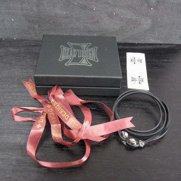 実際に弊社で買取させて頂いたDEAL DESIGN/ディールデザイン スカル付レザーブレスレットの画像 7枚目