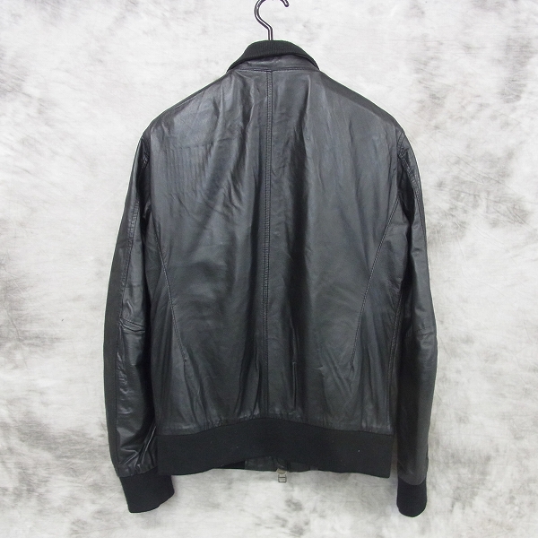 実際に弊社で買取させて頂いたSHIPS JET BLUE/シップスジェットブルー シープレザー シングルライダース/M の画像 1枚目