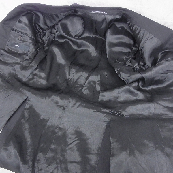 実際に弊社で買取させて頂いたGUCCI/グッチ イタリア製 ジャケット 黒/44の画像 8枚目