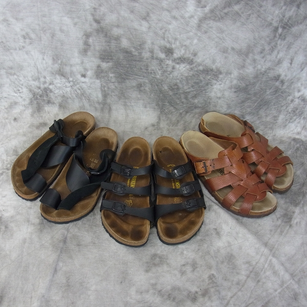 実際に弊社で買取させて頂いたBIRKENSTOCK/ビルケンシュトック レザーサンダル 38/39/40 3点セット