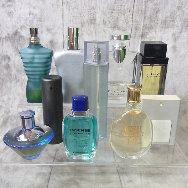 実際に弊社で買取させて頂いたジバンシィ/ブルガリ/ディーゼル/ディオール/アルマーニ メンズ 香水 10点セット