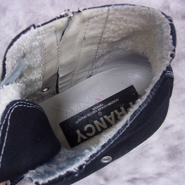 実際に弊社で買取させて頂いたGolden Goose/ゴールデングース FRANCY ハイカット スニーカー/41の画像 4枚目