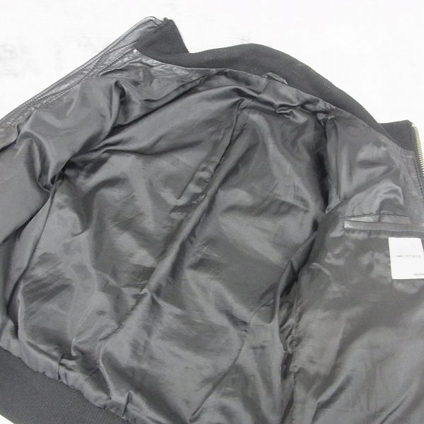 実際に弊社で買取させて頂いたSHIPS JET BLUE/シップスジェットブルー シープレザー シングルライダース/M の画像 2枚目