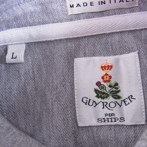 実際に弊社で買取させて頂いたGUY ROVER PER SHIPS/ギローバー ワンポイント ポロシャツ イタリア製 Lの画像 2枚目