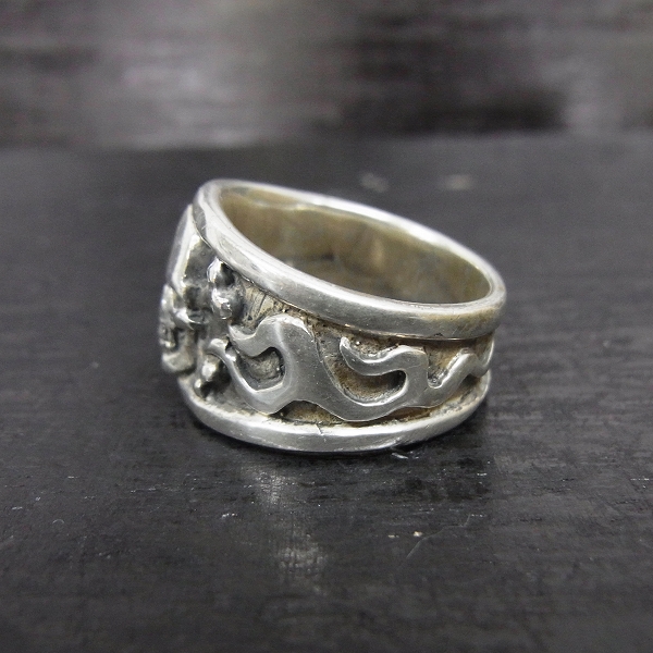 実際に弊社で買取させて頂いたCRAZY PIG/クレイジーピッグ スカルクロスボーンリング/15号 SV925の画像 2枚目