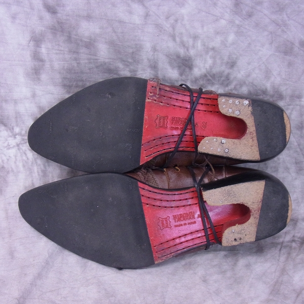 実際に弊社で買取させて頂いたHIROMU TAKAHARA/ヒロムタカハラ ウイングチップ レザーシューズ/42の画像 2枚目