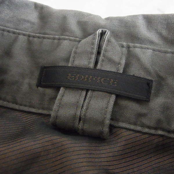 実際に弊社で買取させて頂いたEDIFICE/エディフィス  ミリタリージップアップシャツブルゾン/40の画像 2枚目