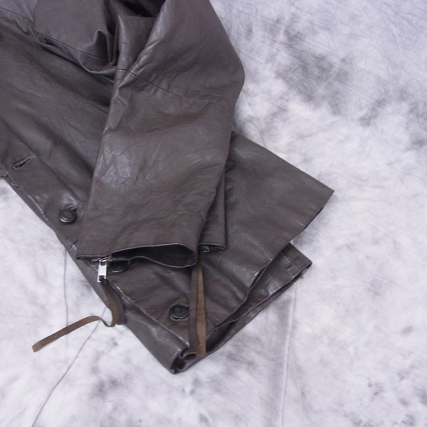 実際に弊社で買取させて頂いたDIESEL BLACK GOLD/ディーゼル 牛革 レザージャケット ブラウン/Sの画像 8枚目