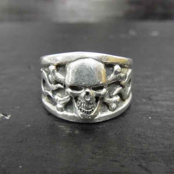 実際に弊社で買取させて頂いたCRAZY PIG/クレイジーピッグ スカルクロスボーンリング/15号 SV925の画像 1枚目