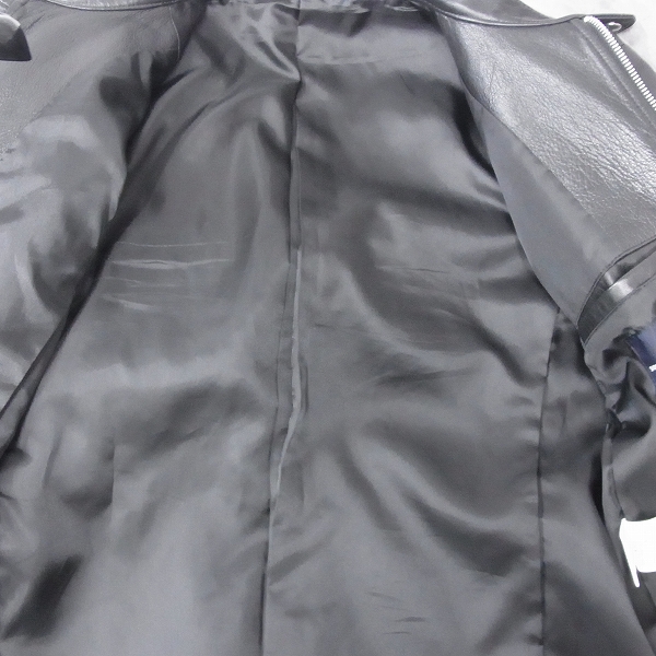 実際に弊社で買取させて頂いたSHIPS JET BLUE/シップスジェットブルー シープレザー シングルライダース/Mの画像 2枚目
