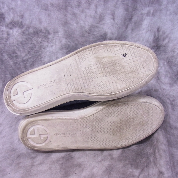 実際に弊社で買取させて頂いたGIORGIO ARMANI/ジョルジオアルマーニ スティングレイ/エイ革 レザーハイカットスニーカー 40の画像 3枚目