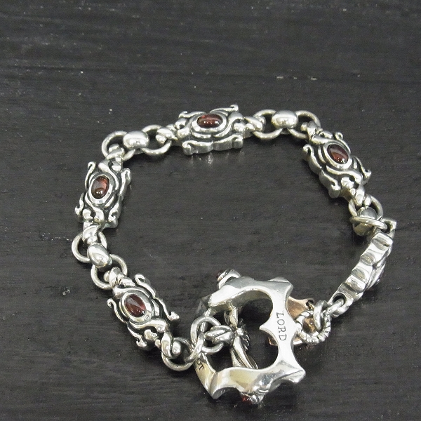 実際に弊社で買取させて頂いたLord Camelot/ロードキャメロット　ガーネットセット デザインブレスレット　LC-1100GN/18cmの画像 3枚目