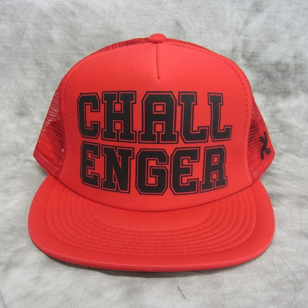 実際に弊社で買取させて頂いたCHALLENGER/チャレンジャー CHALLENGER/BIG CLGR MESH CAP キャップ/レッドの画像 1枚目