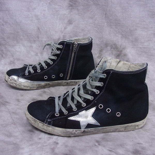 実際に弊社で買取させて頂いたGolden Goose/ゴールデングース FRANCY ハイカット スニーカー/41の画像 3枚目