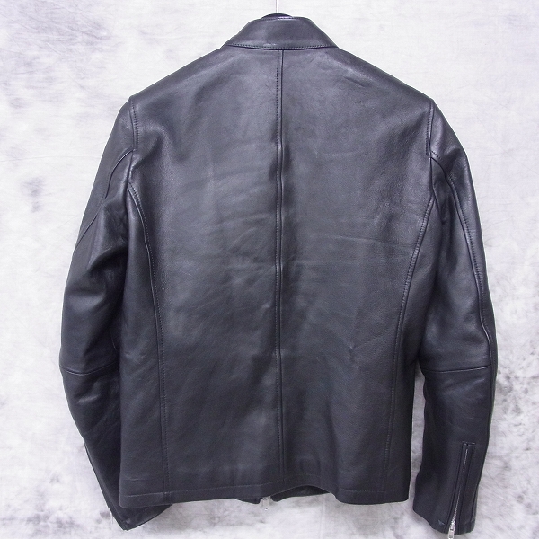 実際に弊社で買取させて頂いたSHIPS JET BLUE/シップスジェットブルー シープレザー シングルライダース/Mの画像 1枚目