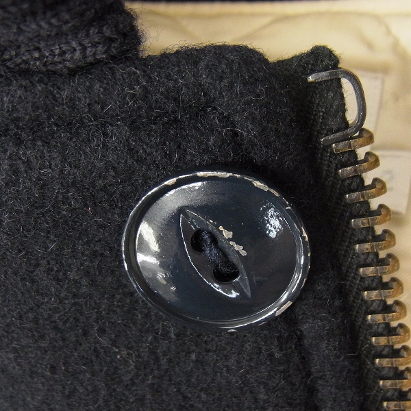 実際に弊社で買取させて頂いたMARKAWARE/マーカウェア 日本製 革袖 レザー切替スタジャン 白黒/2の画像 7枚目