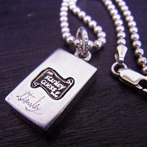 実際に弊社で買取させて頂いたSTANLEY GUESS/スタンリーゲス シェルインレイ ラージ ID ネックレス/ペンダントの画像 1枚目
