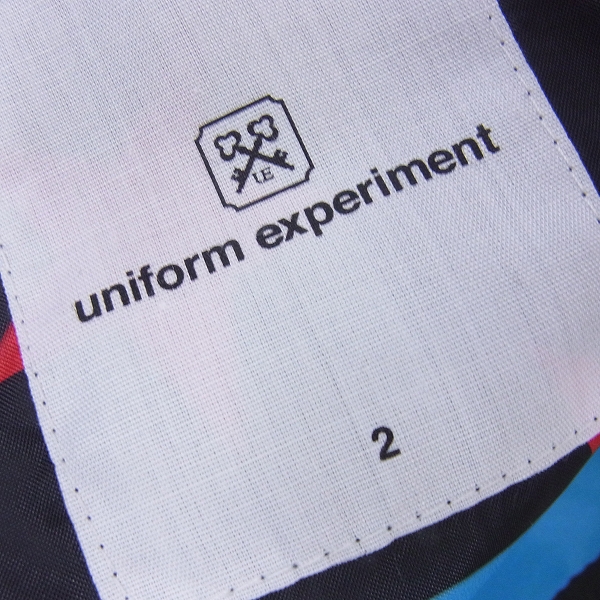 実際に弊社で買取させて頂いたuniform experiment JAMES GROSE ラムレザー スタッズ ダブルライダースジャケット 2の画像 4枚目