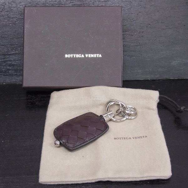 実際に弊社で買取させて頂いたBOTTEGA VENETA/ボッテガ ヴェネタ イントレチャート レザータグ キーホルダー/ストラップの画像 6枚目