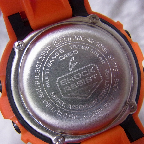 実際に弊社で買取させて頂いたG-SHOCK/Gショック レスキューオレンジシリーズ AWG-M510MR-4AJF の画像 3枚目