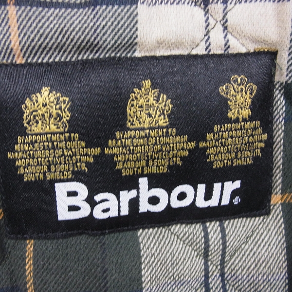 実際に弊社で買取させて頂いたBARBOUR/バブアー BEDALE/ビデイル ライナー付き オイルドジャケット C36/91CMの画像 4枚目