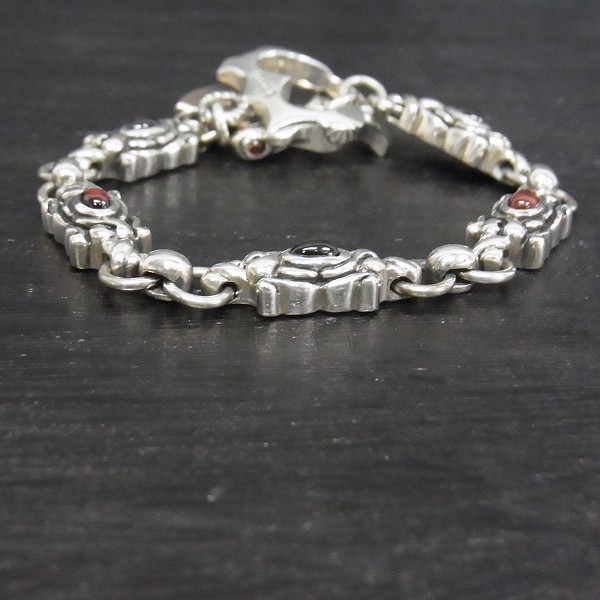 実際に弊社で買取させて頂いたLord Camelot/ロードキャメロット　ガーネットセット デザインブレスレット　LC-1100GN/18cmの画像 1枚目