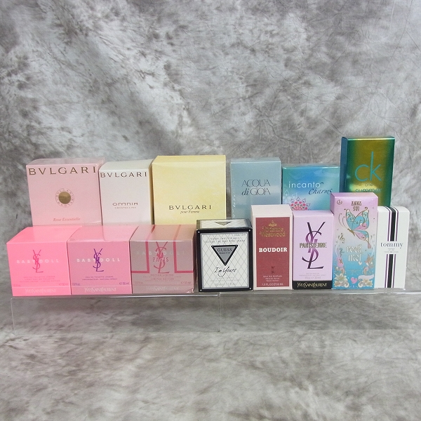 実際に弊社で買取させて頂いたサンローラン/ブルガリ/ゲス/CK/アナスイ/フェラガモ/ヴィヴィアン等 香水 10点↑