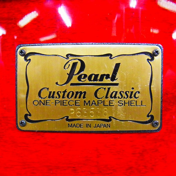 実際に弊社で買取させて頂いた★Pearl/パール Custom Classic One Piece Maple スネア 日本製の画像 1枚目