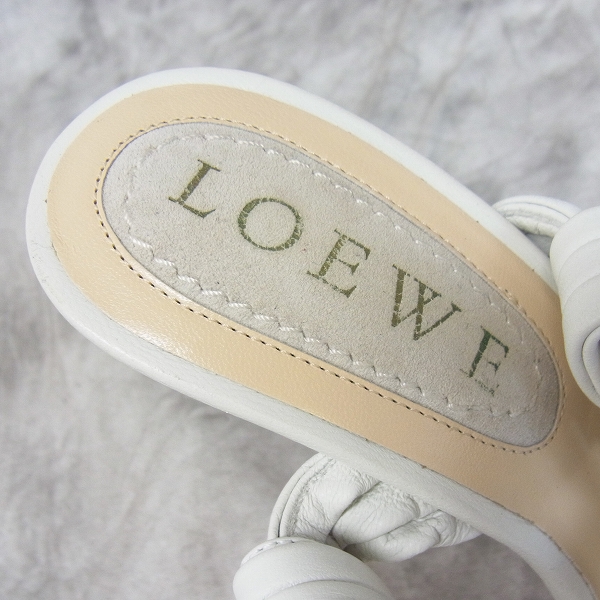 実際に弊社で買取させて頂いたLOEWE/ロエベ シェルヒールレースアップパンプス/35の画像 4枚目