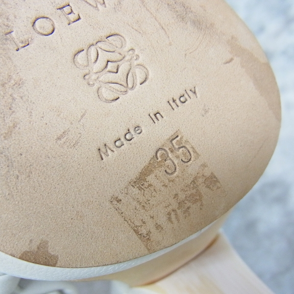 実際に弊社で買取させて頂いたLOEWE/ロエベ シェルヒールレースアップパンプス/35の画像 5枚目