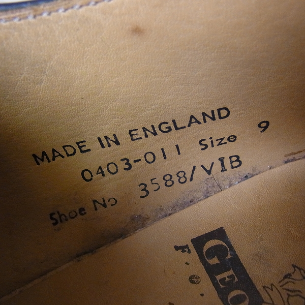 実際に弊社で買取させて頂いたGEORGE COX/ジョージコックス 英国製 ラバーソール 3588 VIB/9の画像 5枚目
