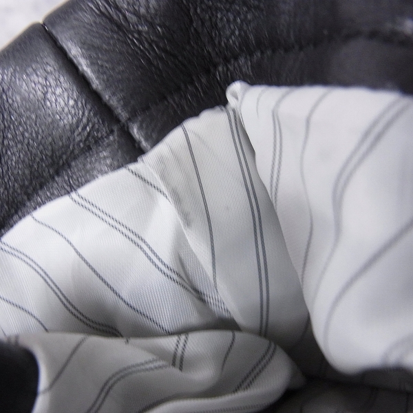 実際に弊社で買取させて頂いたSHIPS JET BLUE/シップスジェットブルー シープレザー シングルライダース/Mの画像 5枚目