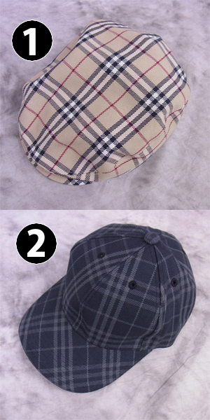 実際に弊社で買取させて頂いたBURBERRY LONDON BLUE LABEL/バーバリー タータンチェック キャップ 2点セットの画像 3枚目
