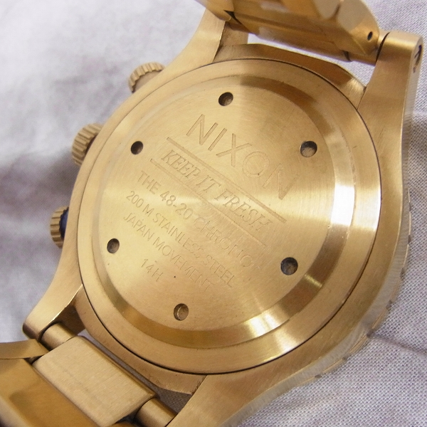 実際に弊社で買取させて頂いたNIXON/ニクソン 時計 ビッグフェイス クロノグラフ 48-20の画像 5枚目