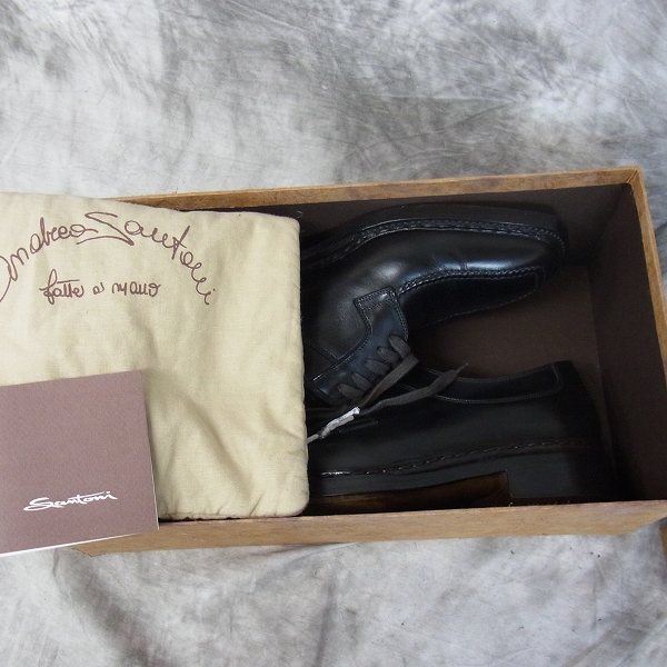 実際に弊社で買取させて頂いたSANTONI/サントーニ OLD ENGLAND NERO/Uチップシューズ/5の画像 7枚目