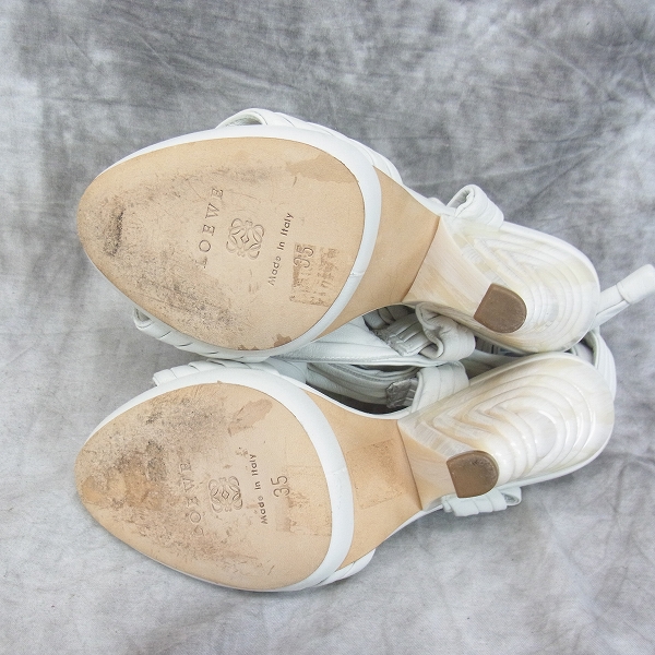 実際に弊社で買取させて頂いたLOEWE/ロエベ シェルヒールレースアップパンプス/35の画像 2枚目