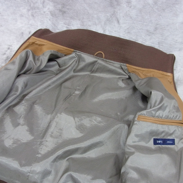 実際に弊社で買取させて頂いたSHIPS/シップス シープスキン レザージャケット/Mの画像 2枚目