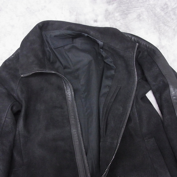 実際に弊社で買取させて頂いたjunhashimoto/ジュンハシモト レザー トラックジャケット/2の画像 4枚目