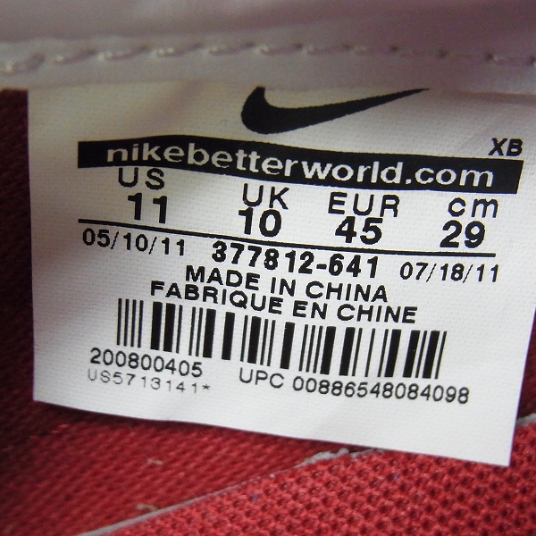 実際に弊社で買取させて頂いたuniform experiment×NIKE/ユニフォームエクスペリメント×ナイキ TENNIS CLASSIC AC ND/テニス スニーカー 377812-641/29の画像 5枚目