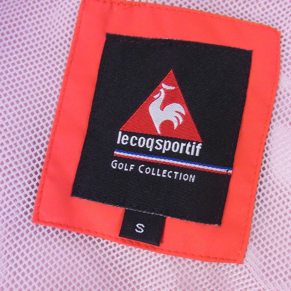 実際に弊社で買取させて頂いたLe coq sportif/ルコック レインウェア上下セット QG7025CP Sサイズ スカーレット×ストーンの画像 2枚目