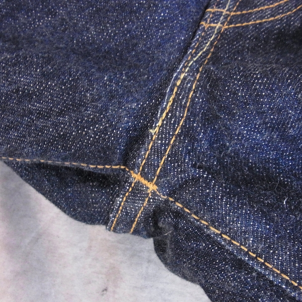 実際に弊社で買取させて頂いたSUGAR CANE/シュガーケーン USA製 1966モデル セルビッチ ストレートデニム ｗ34の画像 6枚目