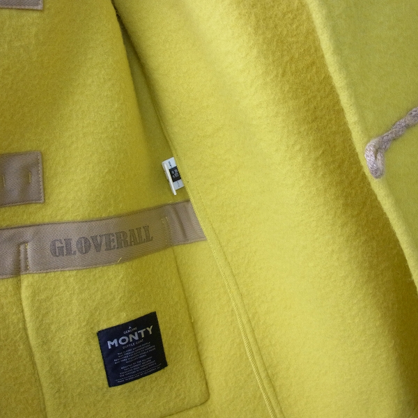 実際に弊社で買取させて頂いた【未使用品】GLOVERALL×SHIPS/グローバーオール×シップス 別注品 ダッフルコート SHORT MONTY/ショートモンティ イエロー/40の画像 2枚目