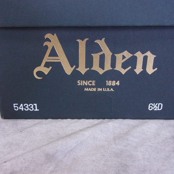 実際に弊社で買取させて頂いたALDEN/オールデン 54331 コードバン Vチップレザーシューズ  6 1/2Dの画像 8枚目