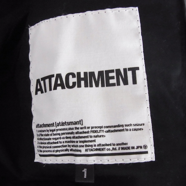 実際に弊社で買取させて頂いたATTACHMENT/アタッチメント コットンジップジャケット/1の画像 3枚目