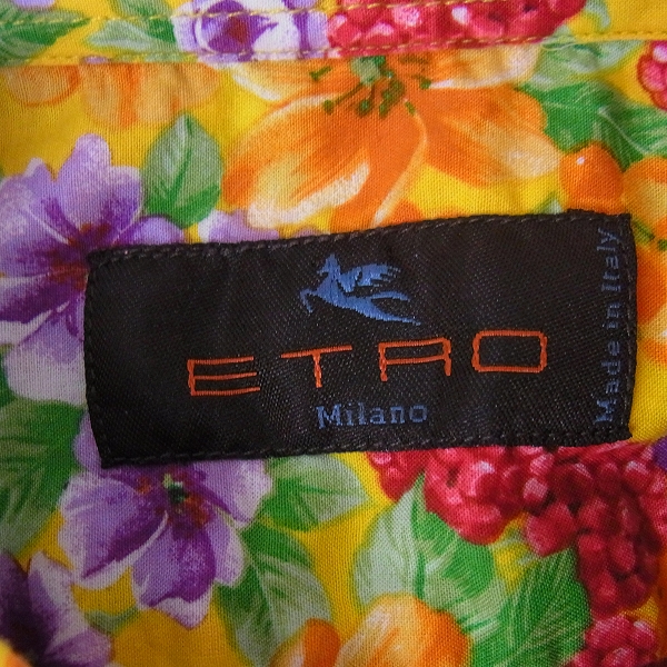 実際に弊社で買取させて頂いたETRO/エトロ チェック柄/花柄 半袖シャツ 2点セットの画像 2枚目