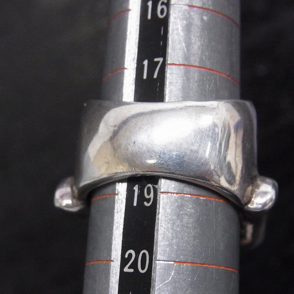 実際に弊社で買取させて頂いたTHIRTEEN DESIGNS/サーティーンデザインズ　カスタム マッドスカルリング w/ストーンアイズ×K18リング 18号の画像 7枚目